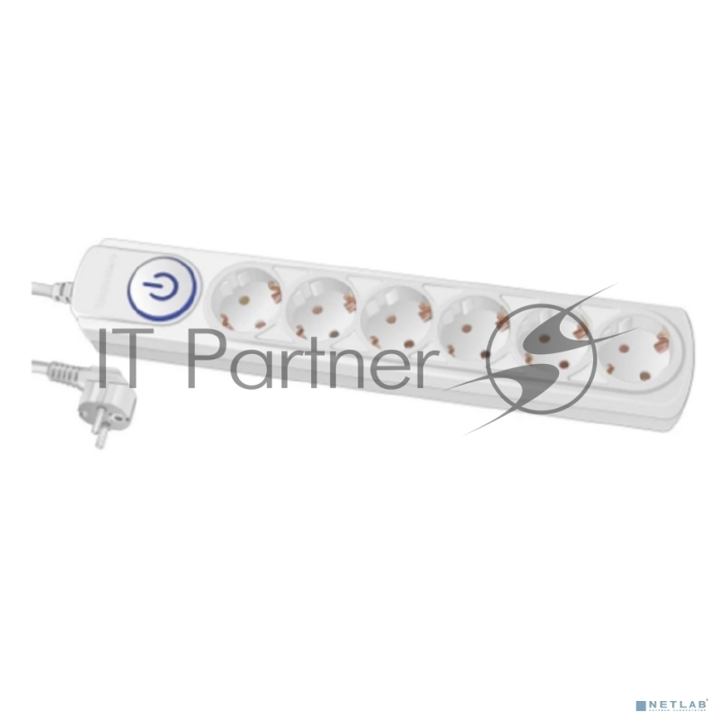 Сетевой фильтр Ippon BK-6-EU-5-16-W 5м (6 розеток) белый (коробка)