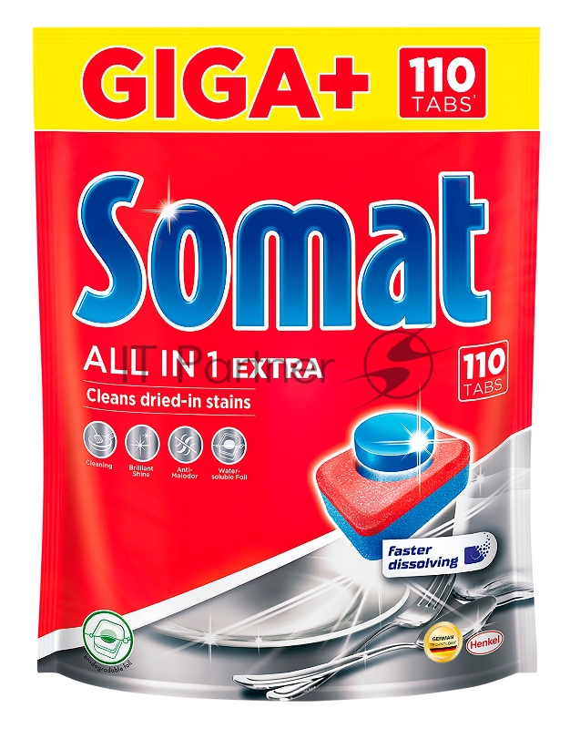 Таблетки Somat All in 1 Extra (упак.:110шт) (2 797 940) для посудомоечных машин