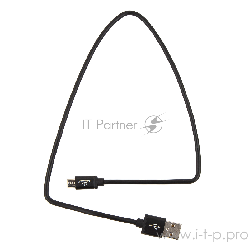 Кабель Cablexpert Кабель USB 2.0 CC-S-mUSB01Bk-0.5M, AM/microB, серия Silver, длина 0.5м, черный, блистер