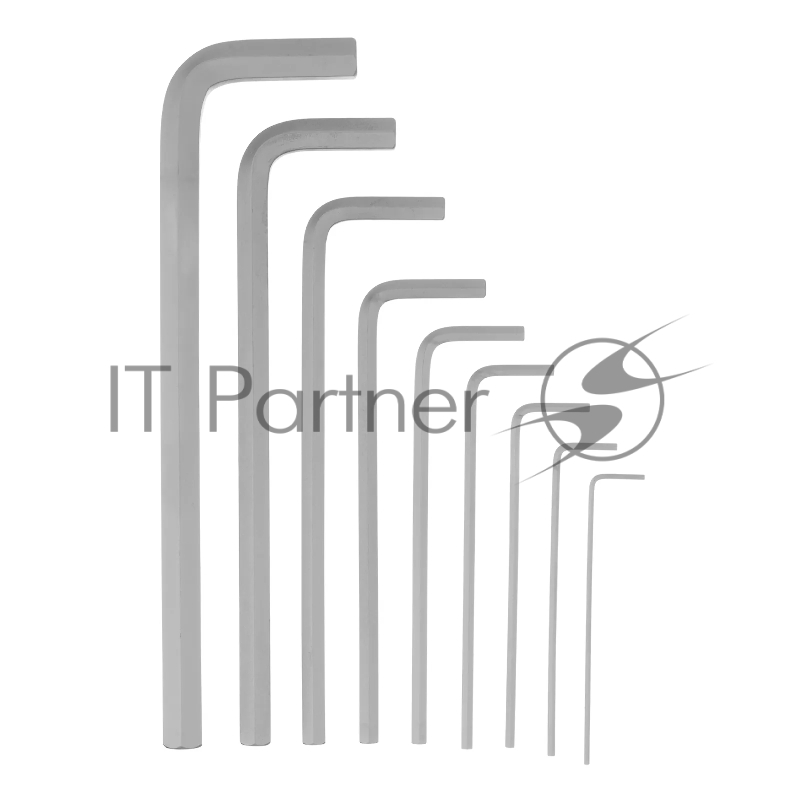 Набор ключей имбусовых, HEX, 1,5-10 мм, CrV, 9 шт., удлиненные// Denzel