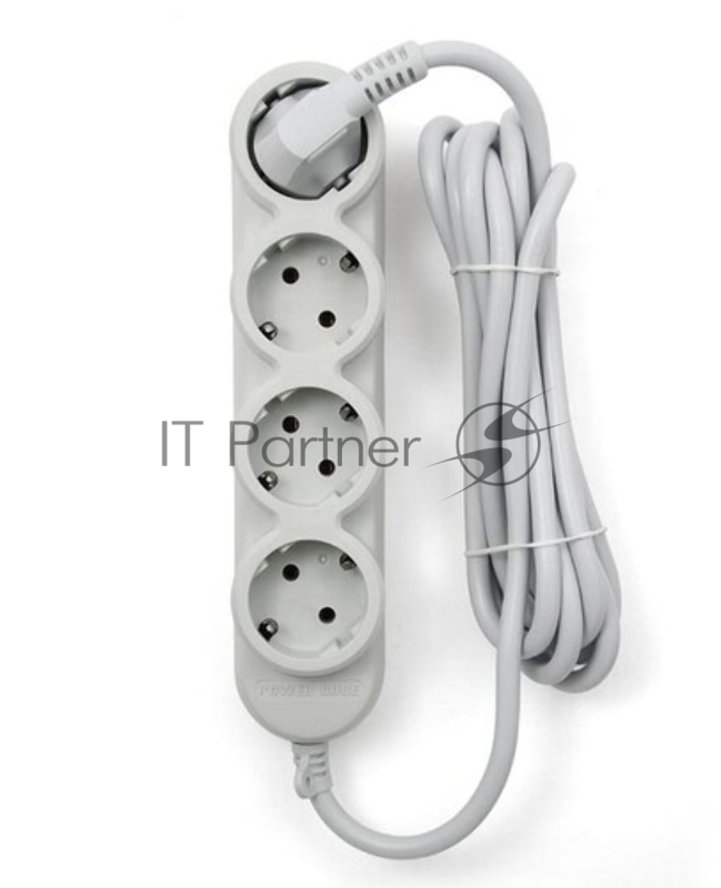 Удлинитель PC 3 м, 4р с/з, с выкл.16А бел. PC-5B-3M