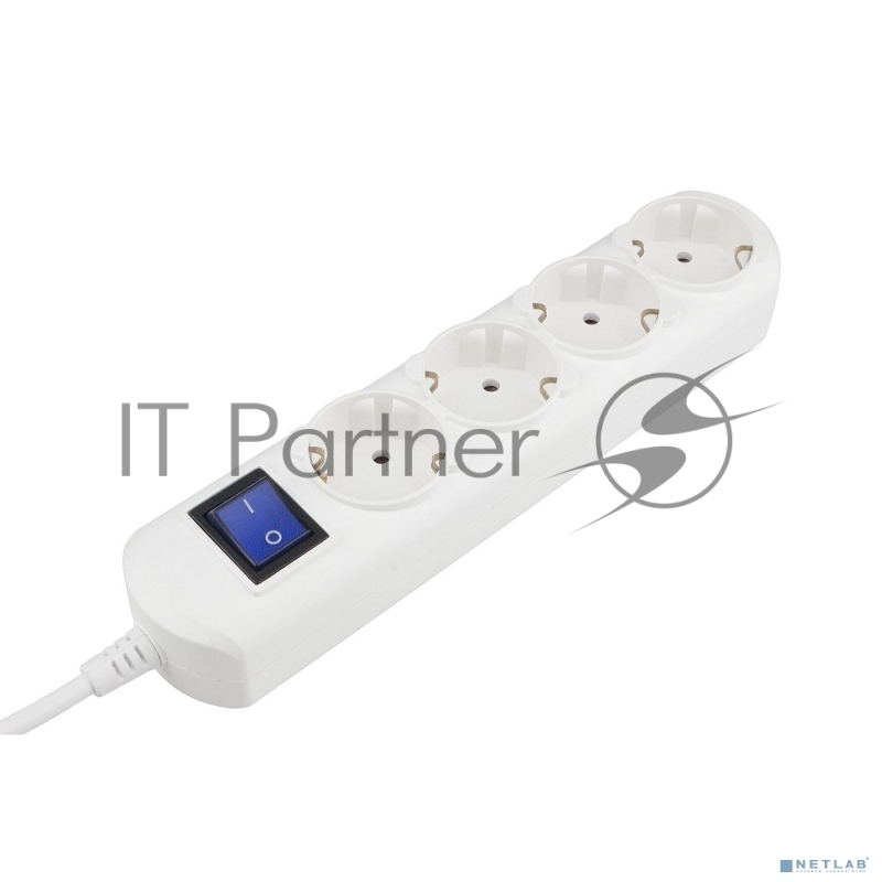 Удлинитель PC 3 м, 4р с/з, с выкл.16А бел. PC-5B-3M