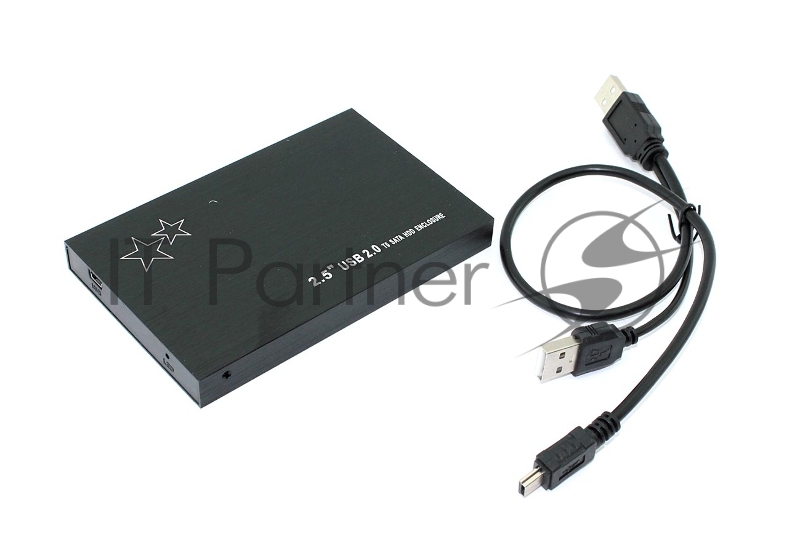 Бокс для жесткого диска 2,5 алюминиевый USB 2.0 DM-2512 черный