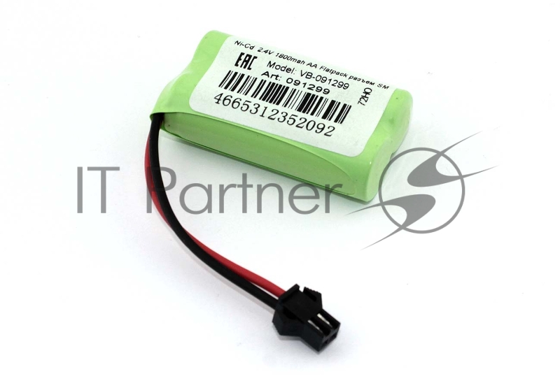 Аккумулятор Ni-Cd 2.4V 1800mah AA Flatpack разъем SM