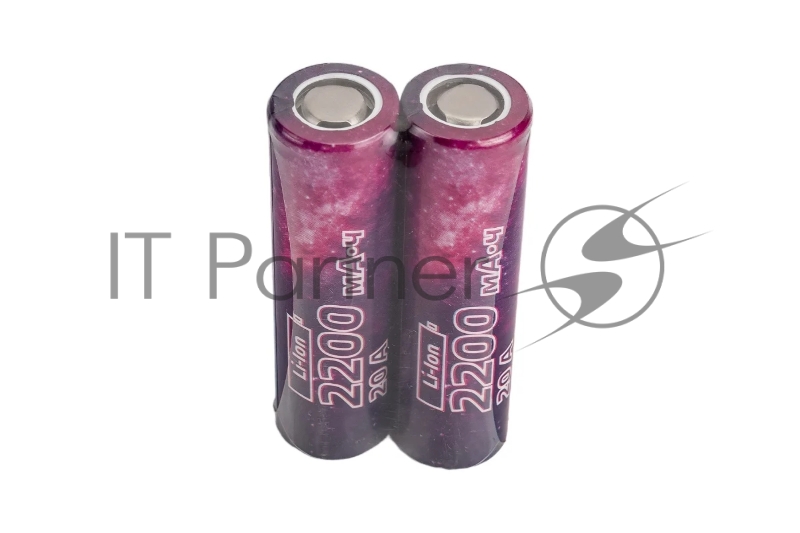 Аккумулятор 18650 Li-ion 2200мА.ч без защиты высокотоковый низкая шляпка (уп.2шт) КОСМОС KOC18650Li22UL20CS2