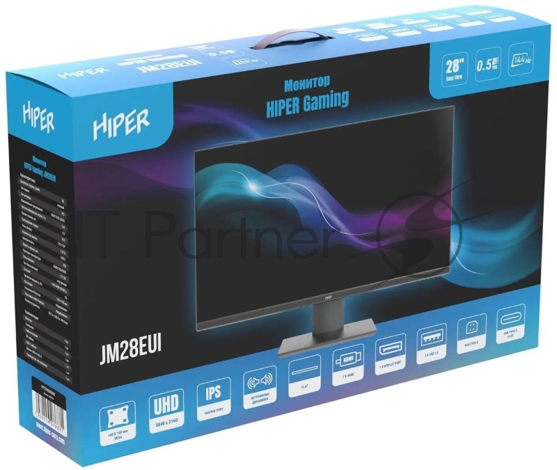 Монитор Hiper 28 JM28EUI IPS 3840x2160 144Hz FreeSync 350cd/m2 16:9