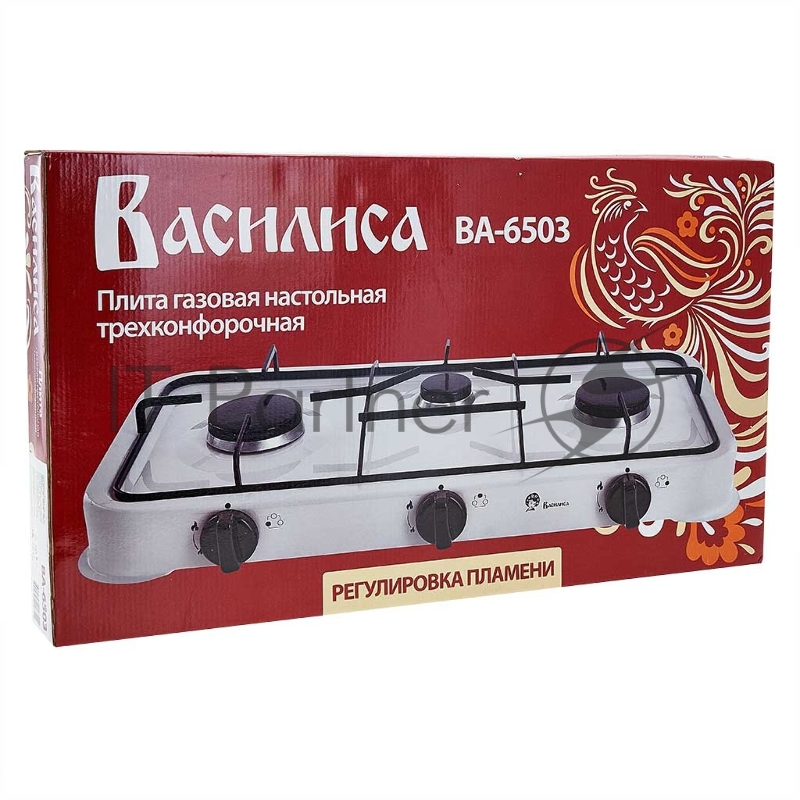 Плитка газовая ВАСИЛИСА ВА-6503, 3 конф. белая (1)