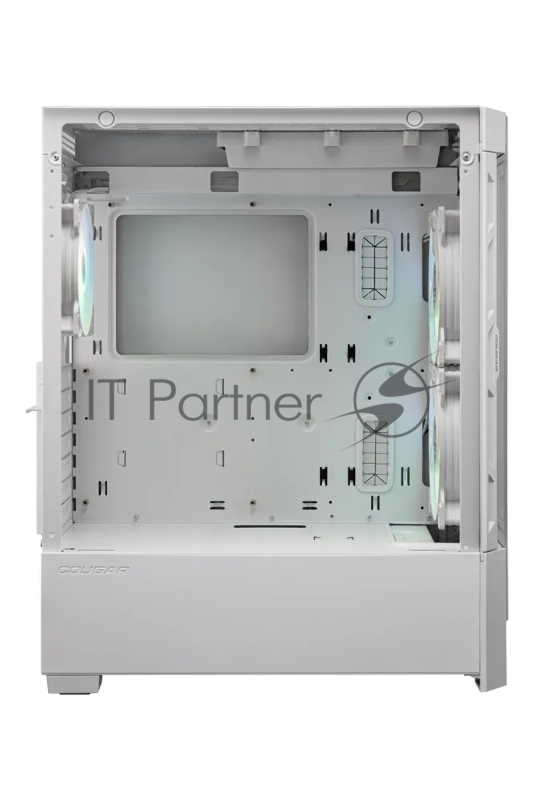 Корпус Cougar Airface RGB White, 2х140мм + 1x120mm ARGB Fan, ARGB Fan Hub, без БП, белый, ATX