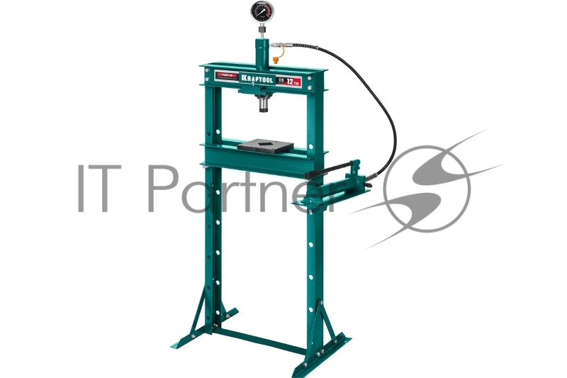 Пресс гидравлический с гидронасосом и манометром KRAFTOOL PMP-12 12т