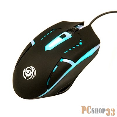 Мышь Мышь MGK-03U Dialog Gan-Kata - игровая, 4 кнопки + ролик, 7-ми цветная подсветка, USB, черная