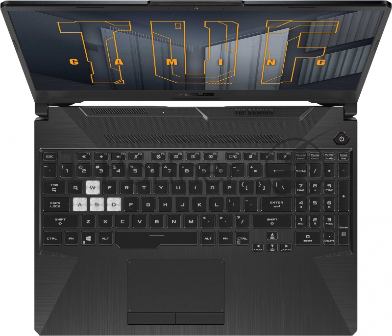 Ноутбук Asus TUF Gaming F15 FX506HEB-HN155 Core i5 11400H 8Gb SSD512Gb NVIDIA GeForce RTX 3050 Ti 4Gb 15.6 IPS FHD (1920x1080) noOS grey WiFi BT Cam (90NR0703-M04500)