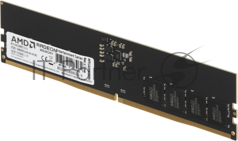 Оперативная память 16GB AMD Radeon™ DDR5 5600 DIMM Entertainment Series Black Gaming Memory R5516G5600U1S-U Non-ECC, CL40, 1.1V, RTL (R5516G5600U1S-U)