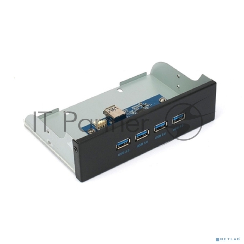 Планка USB 3.0 на переднюю панель 5.25 Gembird, FP5.25-USB3-4A, 4xUSB-A 3.0