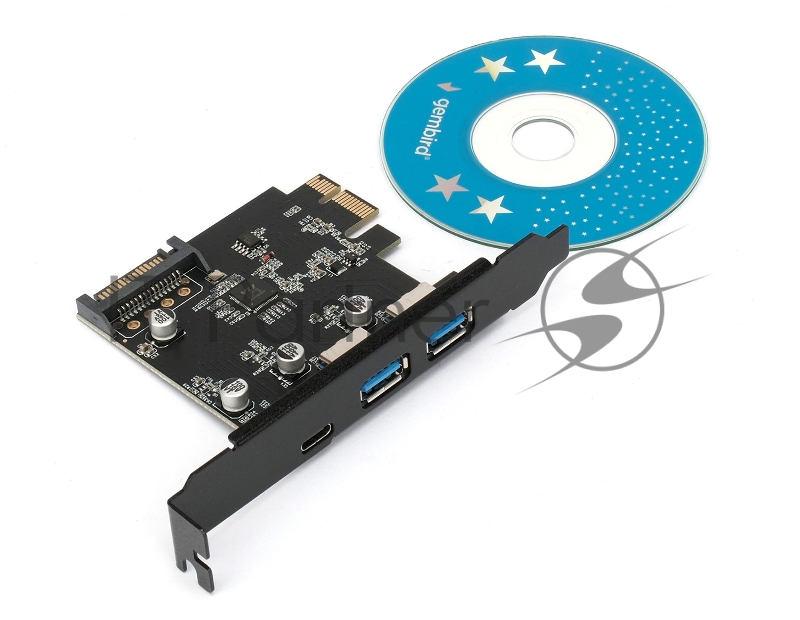 Контроллер USB 3.1 Gembird SPCR-03 в разъем PCI-e, 2xUSB-A + 1xType-C