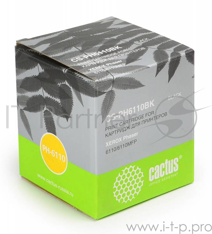 Тонер Картридж Cactus CS-PH6110BK 106R01203 черный для Xerox Phaser 6110 (2000стр.)