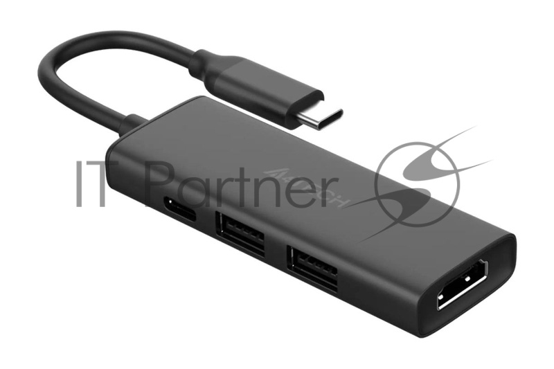 Разветвитель USB-C A4Tech DST-40C 2порт. серый