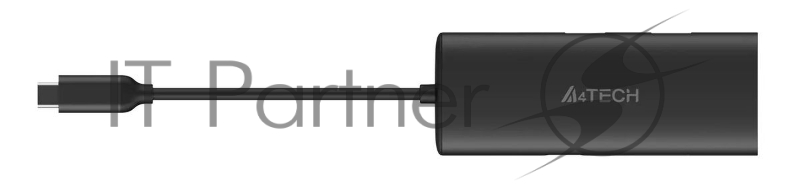 Разветвитель USB-C A4Tech DST-80C 2порт. серый