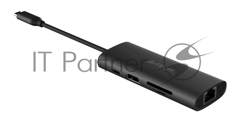 Разветвитель USB-C A4Tech DST-80C 2порт. серый
