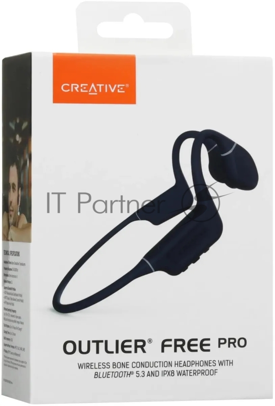 Гарнитура накладные Creative Outlier Free Pro синий беспроводные bluetooth крепление за ухом (51EF1081AA000)