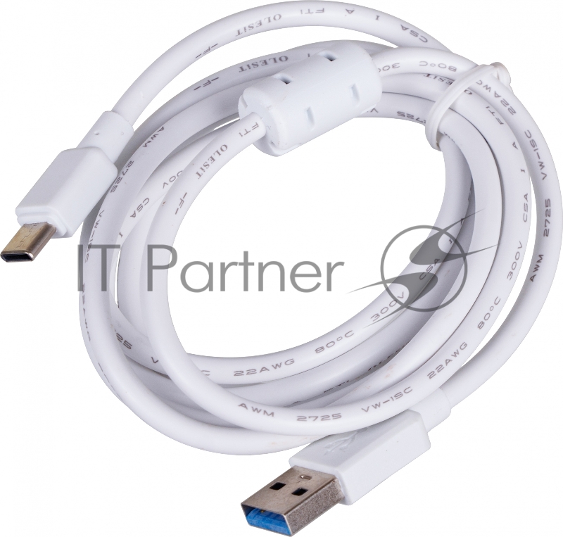 Кабель K-107 USB (m)-USB Type-C (m) 1.5м феррит.кольца белый коробка