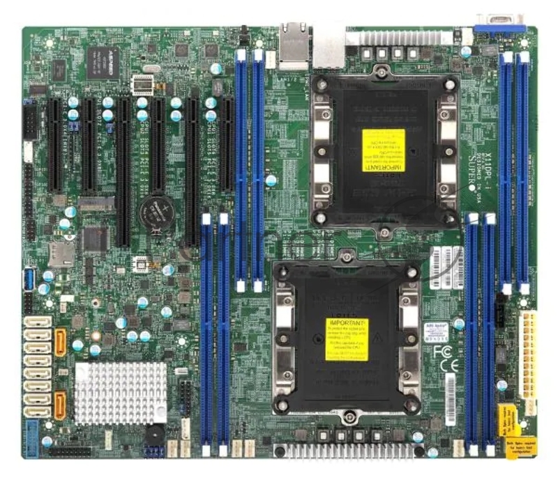 Системная плата/ MB Supermicro X11DPL-i, 2x LGA 3647, C622, 8xDDR4 Up to 2TB 3DS ECC RDIMM/3DS ECC LRDIMM, 2 PCI-E 3.0 x16, 3 PCI-E 3.0 x8, 1 PCI-E 3.0 x4 (in x8 slot), M.2 Interface: 1 SATA/PCI-E 3.0 x4, M.2 Form Factor: 2260, 2280, M.2 Key: M-Key,