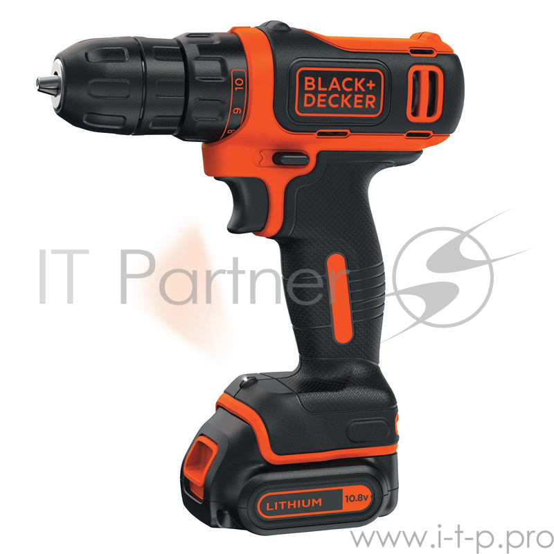 Дрель-шуруповерт Black & Decker BDCDD12K1B-QW аккум. патрон:быстрозажимной