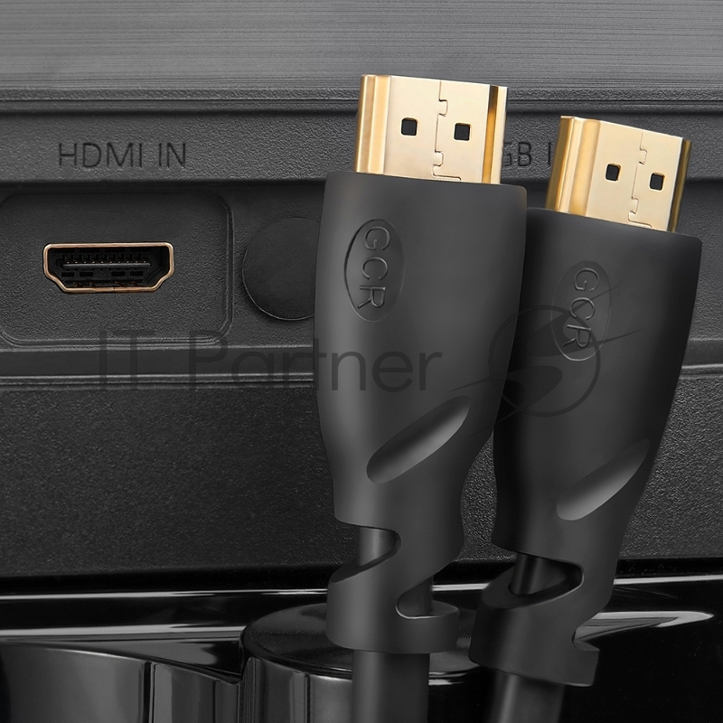 Кабель GCR 10.0m HDMI 1.4, 30/30 AWG, позолоченные контакты, FullHD, Ethernet 10.2 Гбит/с, 3D, 4K, экран, GCR-53617