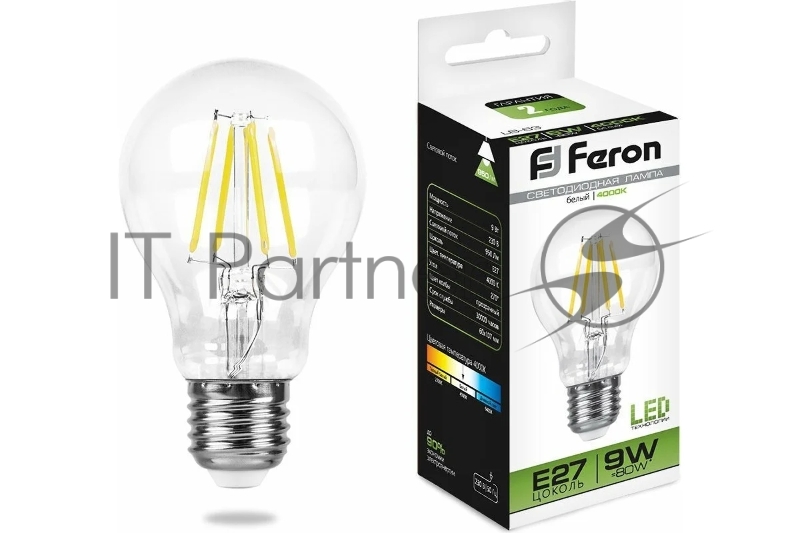 Лампа FERON светодиодная, 9W 230V E27 4000K, LB-63 25632