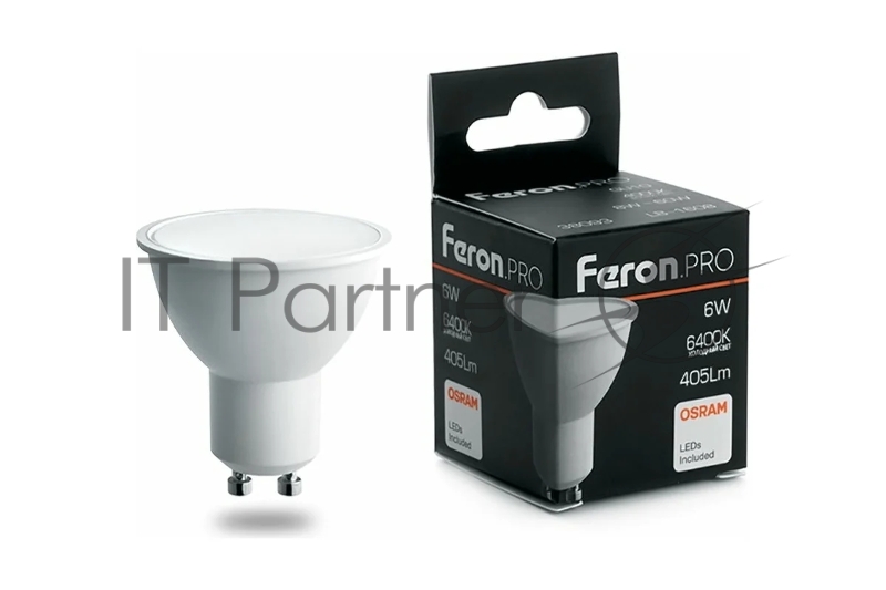 Лампа FERON светодиодная PRO LB-1606 GU10 6W 6400K 38088