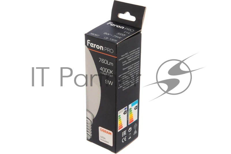 Лампа светодиодная LED 9вт Е14 белый матовая свеча Feron.PRO