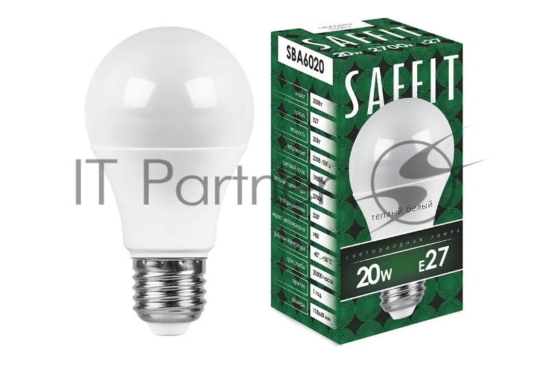 Лампа светодиодная LED 20вт Е27 теплый