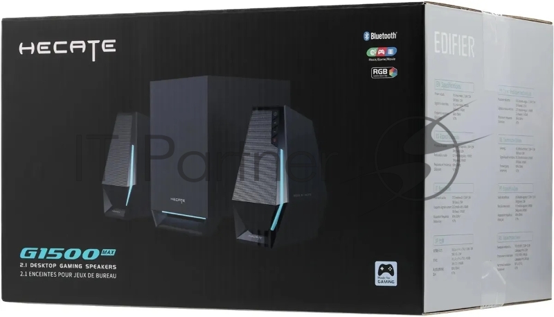 Колонки Edifier G1500 MAX 2.1 черный 30Вт BT