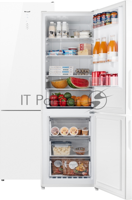 Холодильник Weissgauff WRK 1850 D Full NoFrost White Glass 2-хкамерн. белое стекло (двухкамерный)