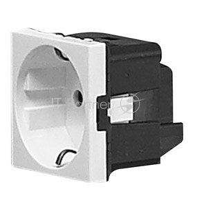 Электроустановочные изделия Legrand Legrand 077210 РОЗЕТКА 2К+3 С ВИНТОВЫМИ ЗАЖИМАМИ - ПРОГРАММА MOSAIC - НЕМЕЦКИЙ СТАНДАРТ - БЕЗ ШТОРОК - 2 МОДУЛЯ