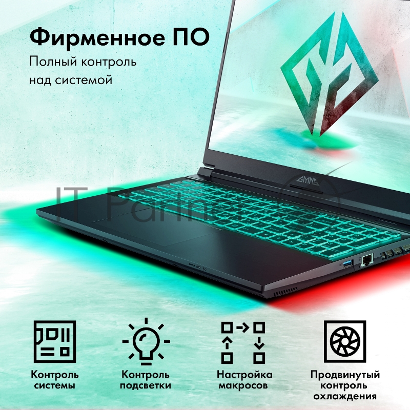 Ноутбук GMNG Rush Core i7 12700H 32Gb SSD1Tb NVIDIA GeForce RTX 3060 6Gb 15.6 IPS QHD (2560x1440) noOS dk.grey WiFi BT Cam 3410mAh (MN15P7-BEСN02)