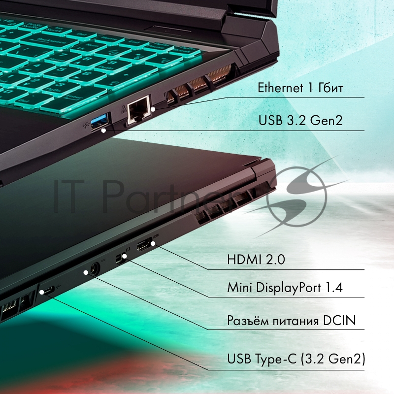 Ноутбук GMNG Rush Core i7 12700H 32Gb SSD1Tb NVIDIA GeForce RTX 3060 6Gb 15.6 IPS QHD (2560x1440) noOS dk.grey WiFi BT Cam 3410mAh (MN15P7-BEСN02)