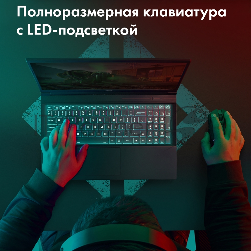 Ноутбук GMNG Rush Core i7 12700H 32Gb SSD1Tb NVIDIA GeForce RTX 3060 6Gb 15.6 IPS QHD (2560x1440) noOS dk.grey WiFi BT Cam 3410mAh (MN15P7-BEСN02)