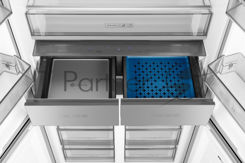 Холодильник Weissgauff WCD 590 NoFrost Inverter Premium Biofresh Dark Inox