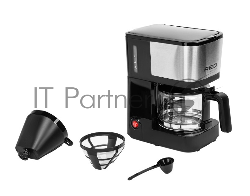 Кофеварка капельная Red Solution RCM-M1528 600Вт черный/серебристый