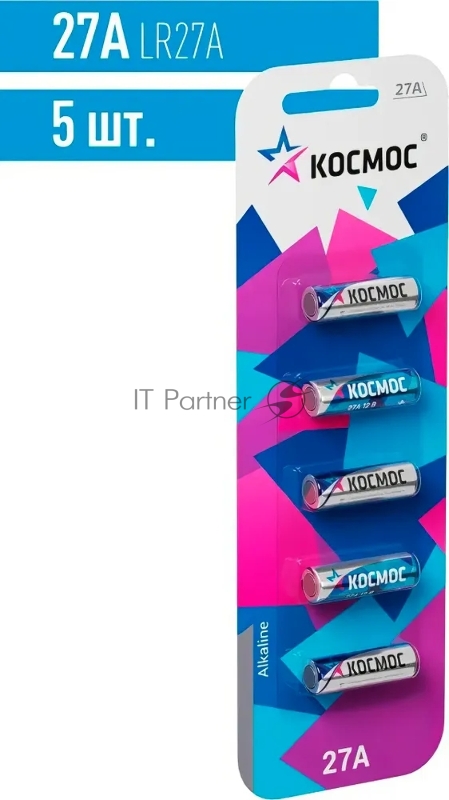 Элемент питания 27А 12V Alkaline 5BL для автосигнализации Космос