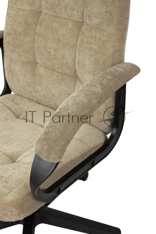 Кресло руководителя Бюрократ CH 002 Fabric песочный Light-21 крестов. пластик