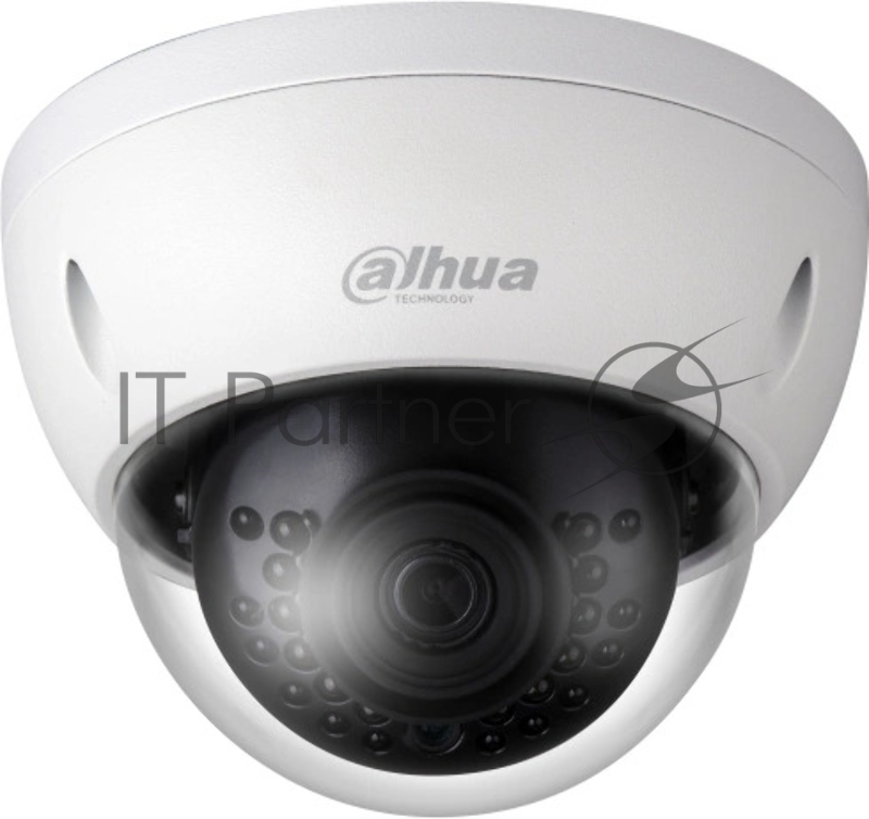 Уличная купольная IP-видеокамера DAHUA 2Мп 1/2.8” CMOS объектив 2.8мм механический ИК-фильтр чувствительность 0.01лк@F2.0 сжатие: H.265+, H.265, H.264+, H.264, MJPEG 2 потока до 2Мп@25к/с ИК-по