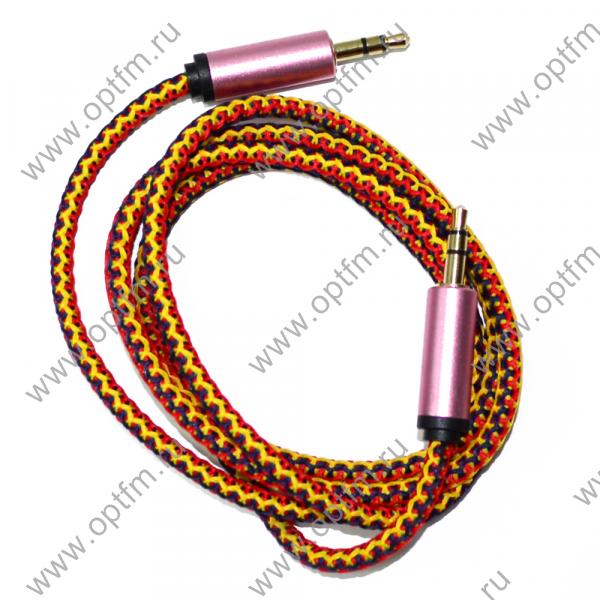 Кабель AUX тканевый Вид 4 (1,0м)