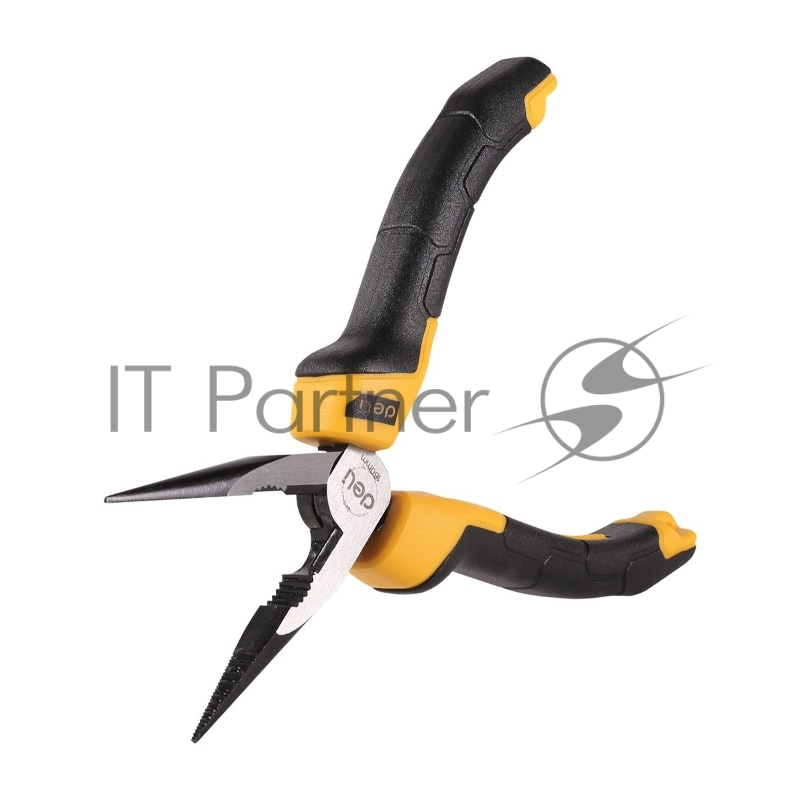 Удлиненные плоскогубцы Deli DL2106Z 160мм, сталь CrV, прорезиненная двухкомпонентная ручка