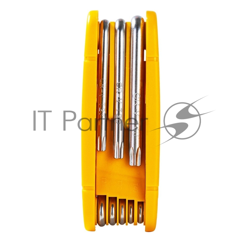 Набор складных шестигранных ключей TORX Deli DL234308 размеры T9,T10,T15,T20,T25,T27,T30,T40, пластиковый держатель
