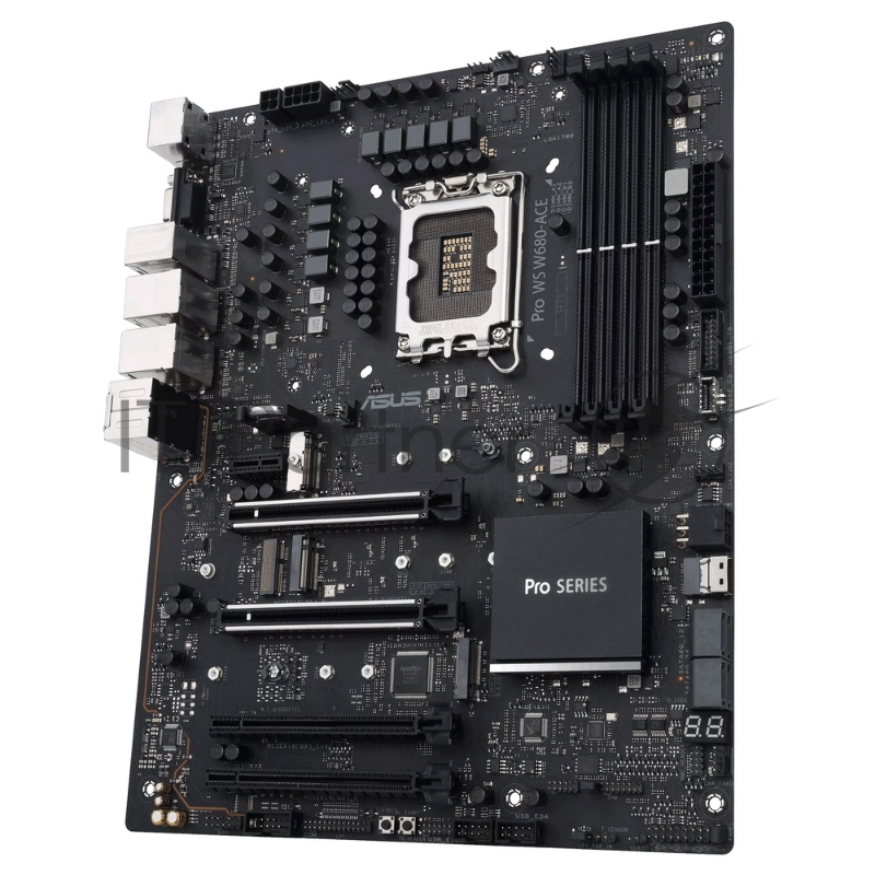 Материнская плата ASUS PRO WS W680-ACE Intel W680 (LGA 1700) ATX motherboard, PCIe® 5.0, DDR5, dual Intel 2.5 Gb Ethernet, three PCIe 4.0 M.2 slots, USB 3.2 Gen 2x2 front panel connector, SlimSAS, SATA 6 Gbps, HDMI®, DisplayPort and VGA