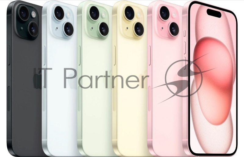 Смартфон Apple A3090 iPhone 15 256Gb розовый моноблок 3G 4G 1Sim 6.1 1179x2556 iOS 17 48Mpix 802.11 a/b/g/n/ac/ax NFC GPS Protect