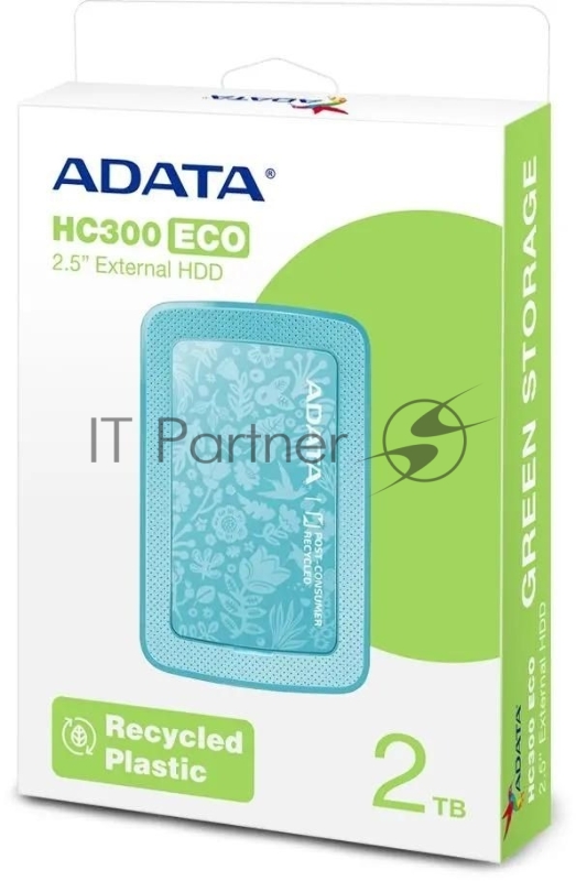 Внешний жесткий диск 2.5 2TB HC300 ECO External HDD USB 3.2 Gen 1, green
