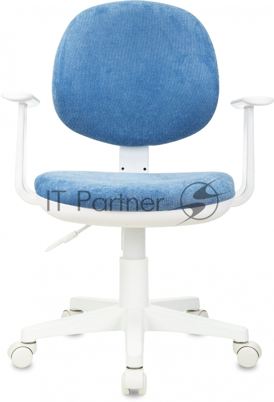 Кресло детское Бюрократ CH-W356AXSN голубой Velvet 86 крестов. пластик пластик белый