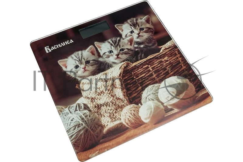 Весы напольные электронные ВАСИЛИСА ВА-4016 Три кота : 180 кг, 26*26см (10)